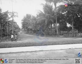 Persimpangan Jalan Sudirman dan jalan Diponegoro sebelum Makam Pahlawan pada Tahun 1968